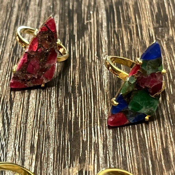 Ruby Jade Gold Ring - Picture 2 of 5